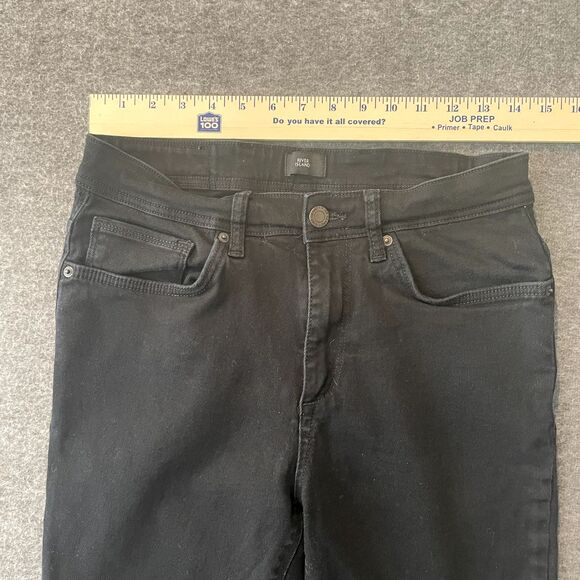RIVER ISLAND Men's Mid-Rise Slim Tapered JIMMY Black Denim Jeans Size 30/32 x26 - Picture 12 of 16